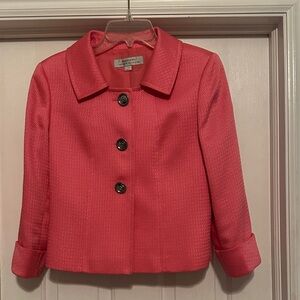 Tahari Pink 3/4 sleeve Blazer. Size:4